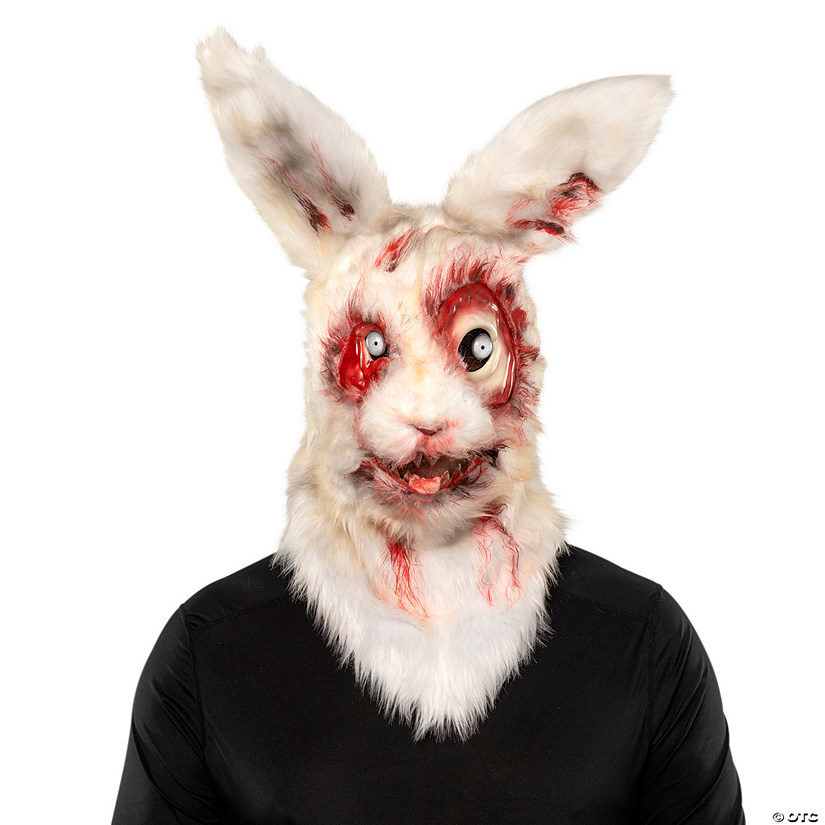 Adults Bloody Rabbit Full Head Covering Halloween Mask &#8211; One Size Image