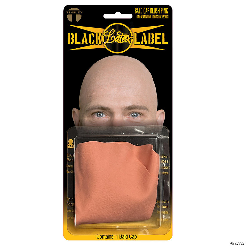 Adults Blush Pink Latex Bald Cap Image