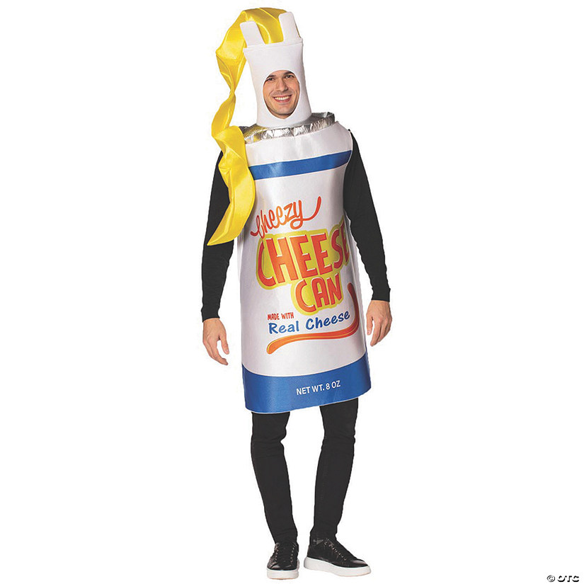 Adult's Cheezy Cheese Spray Can Costume Image