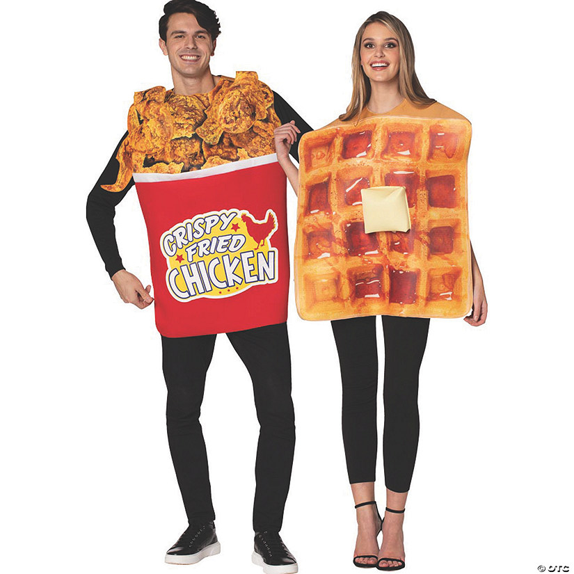 Adults Chicken and Waffle Couple Costumes Image