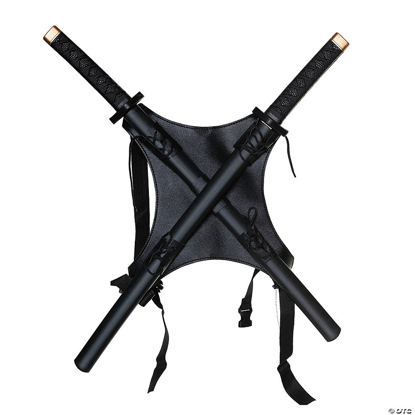 Adults Classic Ninja Backpack with 30" Katanas Costume Accessory Image