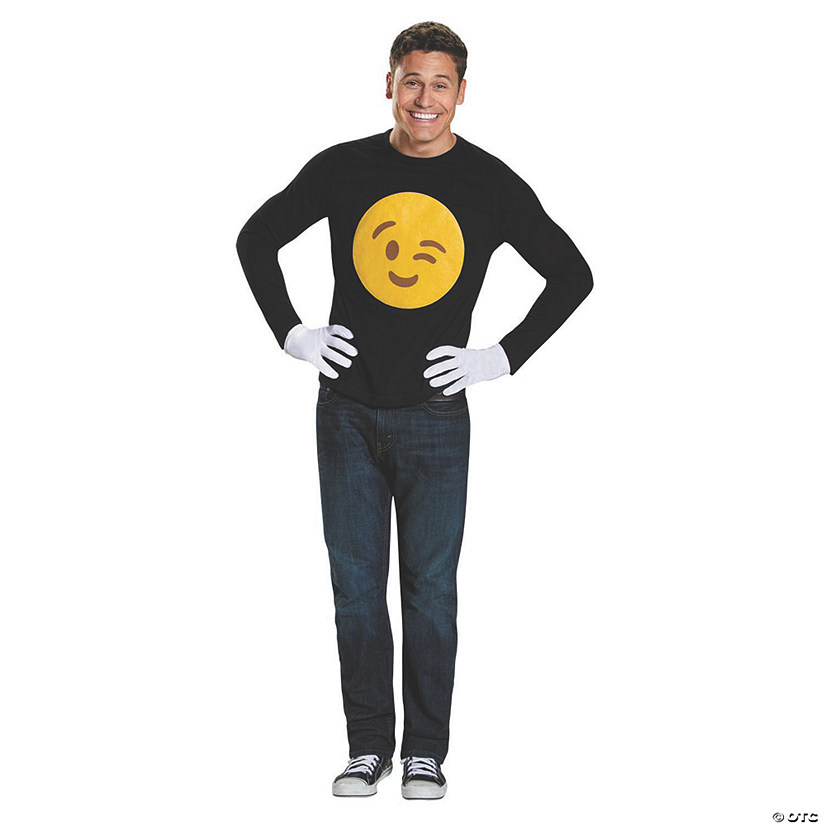 Adult's Emoji Wink Costume Kit Image