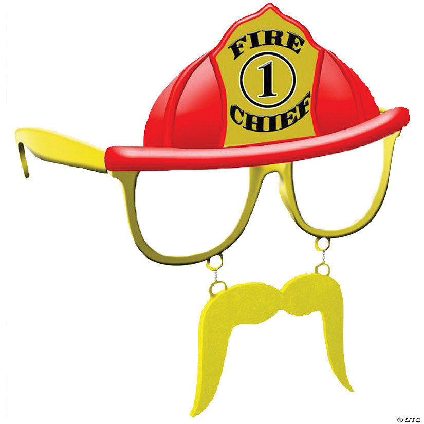 Adults Fire Chief Sun-Staches&#174; - 1 Pc. Image