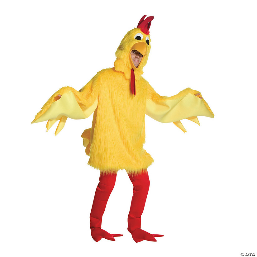 Adult&#39;s Fuzzy Chicken Costume Image