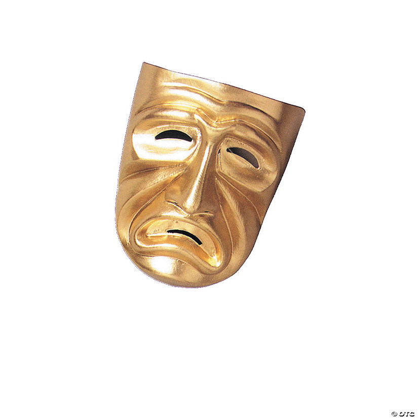 Adults Gold Tragedy Mask Image