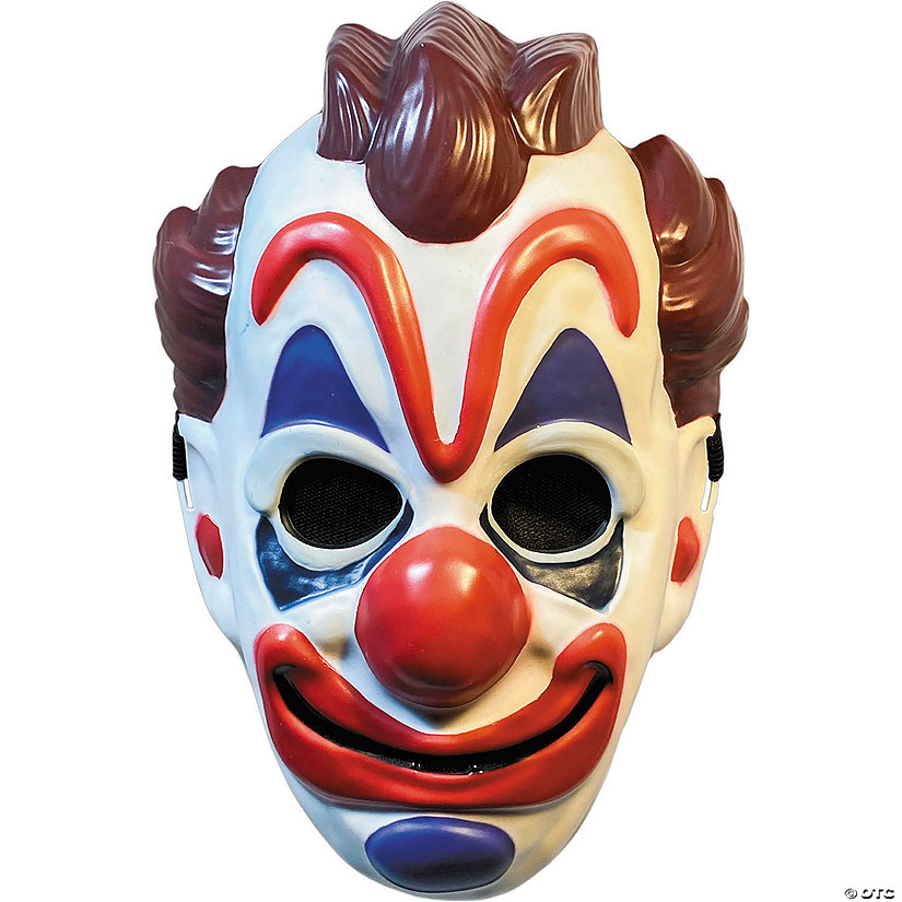 Adults Haunt&amp;#8482; Clown Injection Plastic Half Mask - One Size Image
