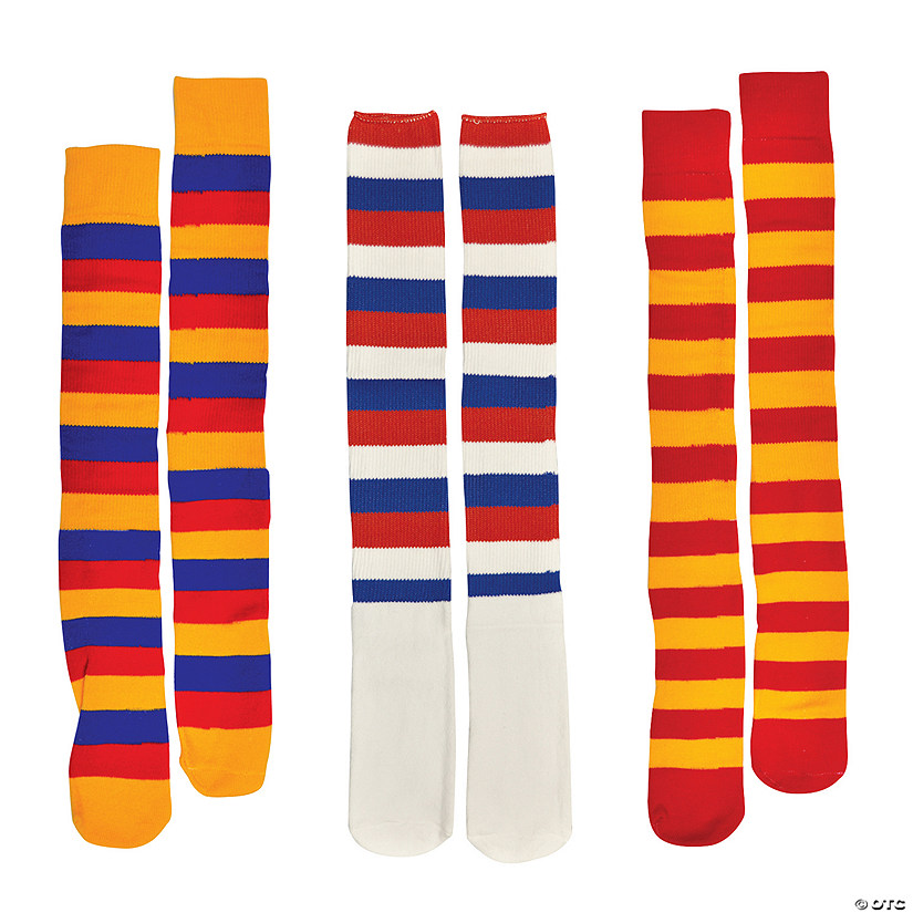 Adult's KneeHigh Clown Socks Oriental Trading