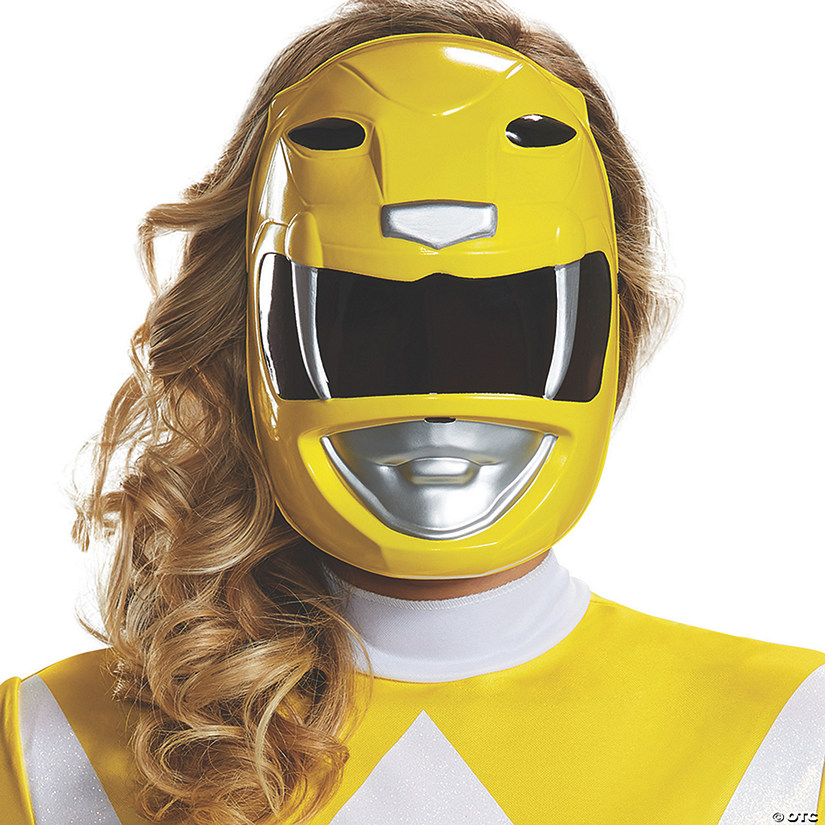 Adults Mighty Morphin Power Rangers Yellow Ranger Mask Image