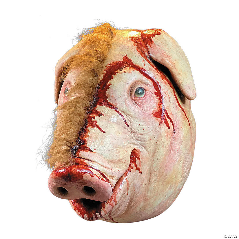 Adults Motel Hell&#8482; Pig Overhead Latex Mask - One Size Image