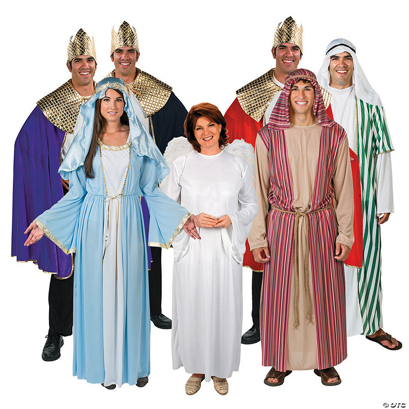 Adults Nativity Pageant Costume & Accessories Kit for 7 Image