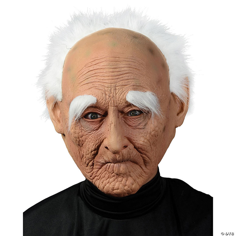 Adults Old Man Mask With Hair Image