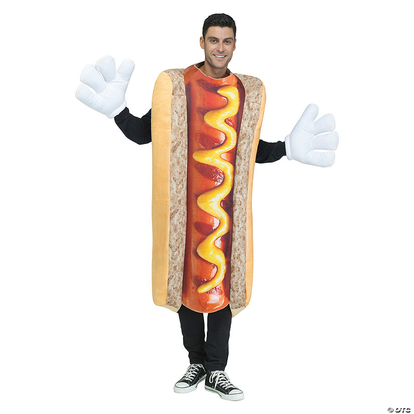 Adults Photo Real Hot Dog Costume Image