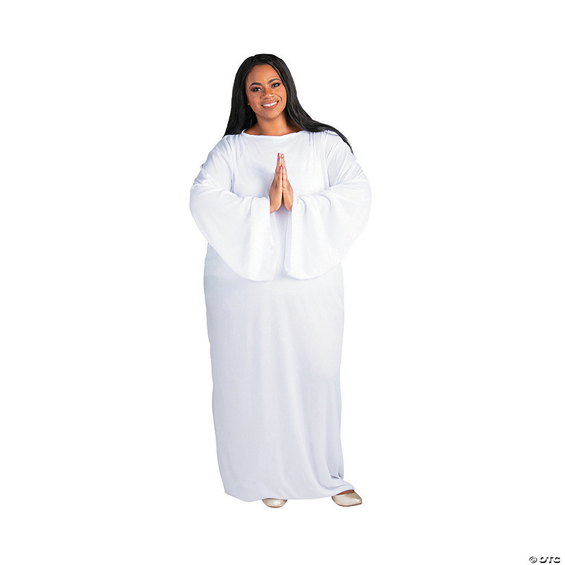 Adult's Plus Size White Nativity Gown Oriental Trading