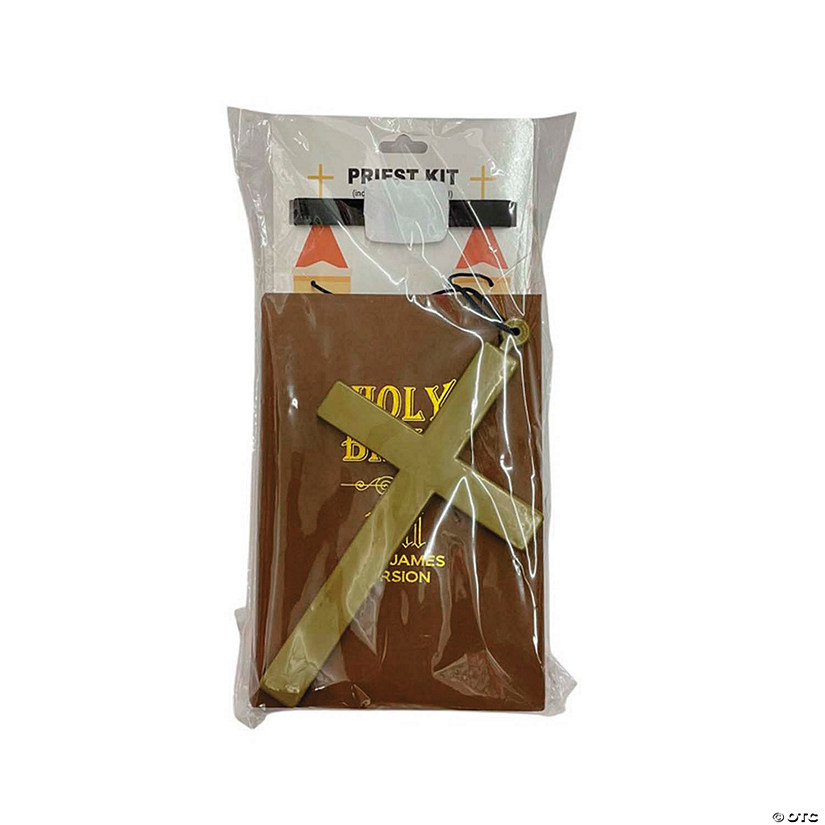 Adults Priest Costume Accessory Kit - 3 Pc. Image