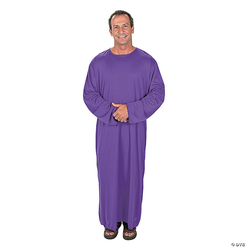 Adults Purple Wise Man Robe Polyester Nativity Costume - One Size Image