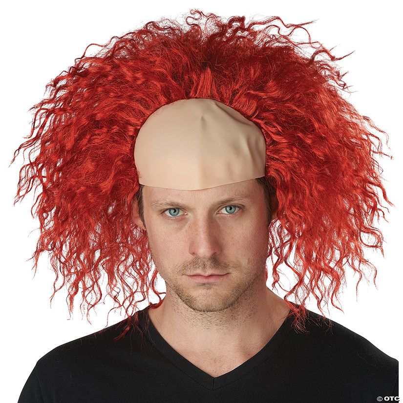 Adults Red Bald Clown Wig Image