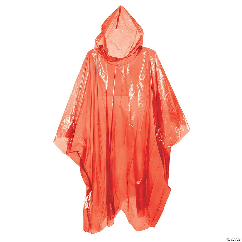 Adult's Red Rain Ponchos - Discontinued