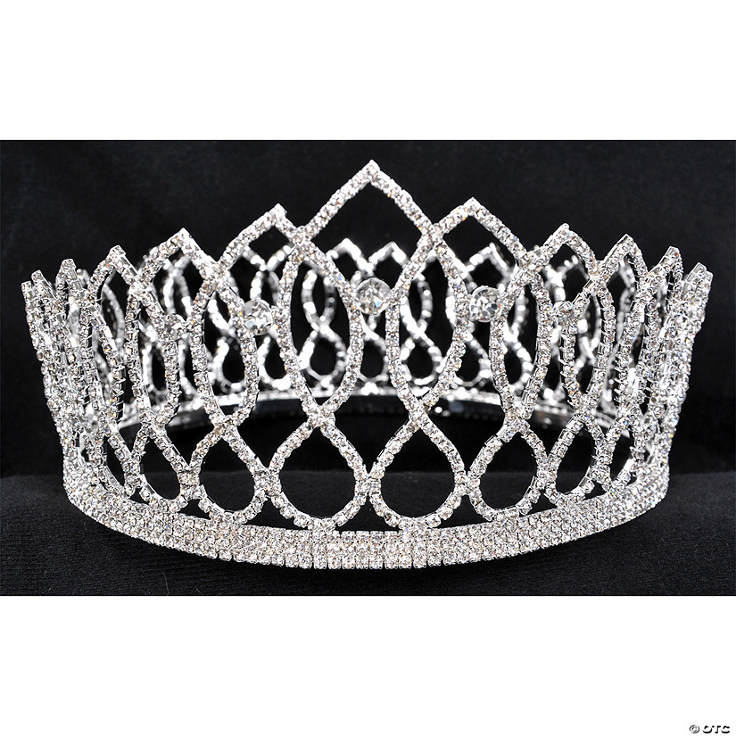 Adults Silver Crown with Rhinestones Image