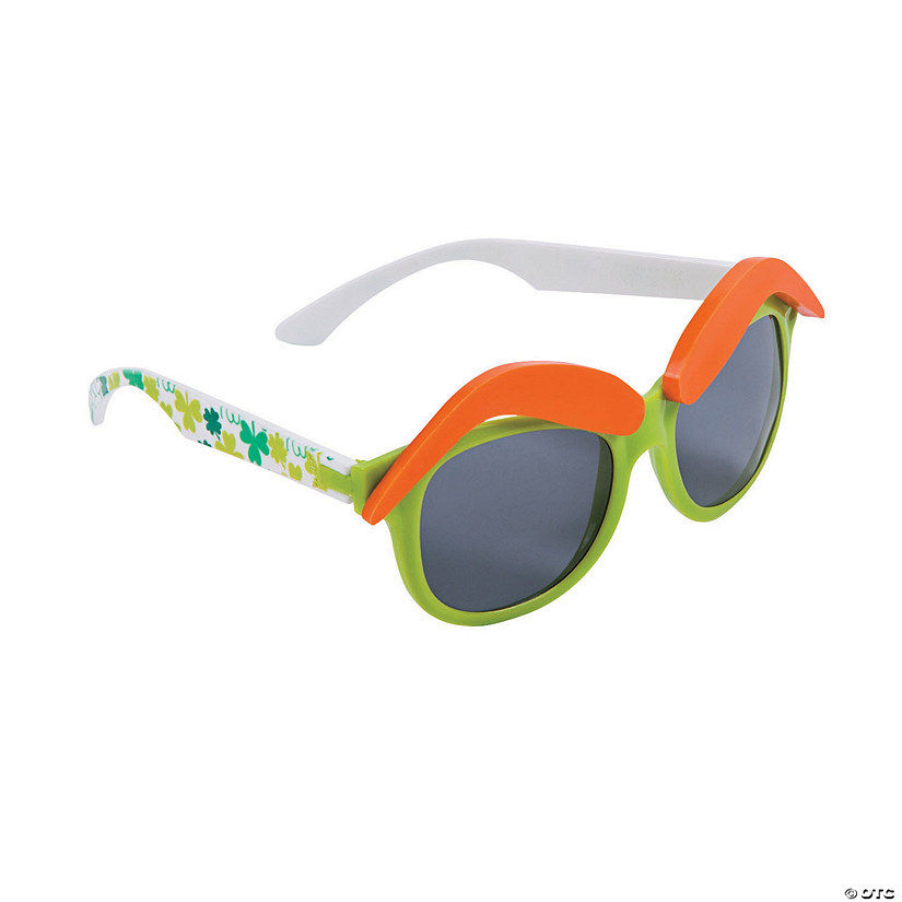 Adults St. Patrick&#8216;s Day Eyebrow Sunglasses - 12 Pc. Image