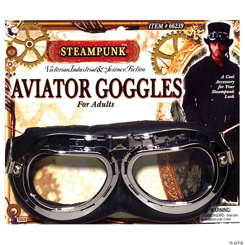 Adults Steampunk Aviator Goggles - 1 Pc. Image