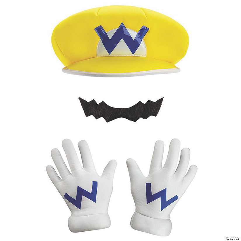 Adults Super Mario Bros.&#8482; Wario Costume Kit Image