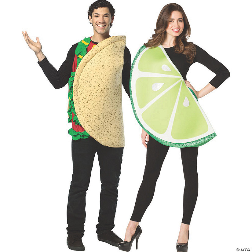 Adults Taco and Lime Couple Costumes Image