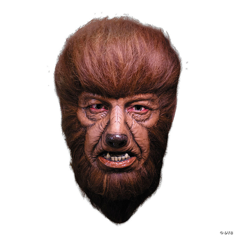 Adults The Wolf Man&#8482; Wolf Man Latex Mask - One Size Image