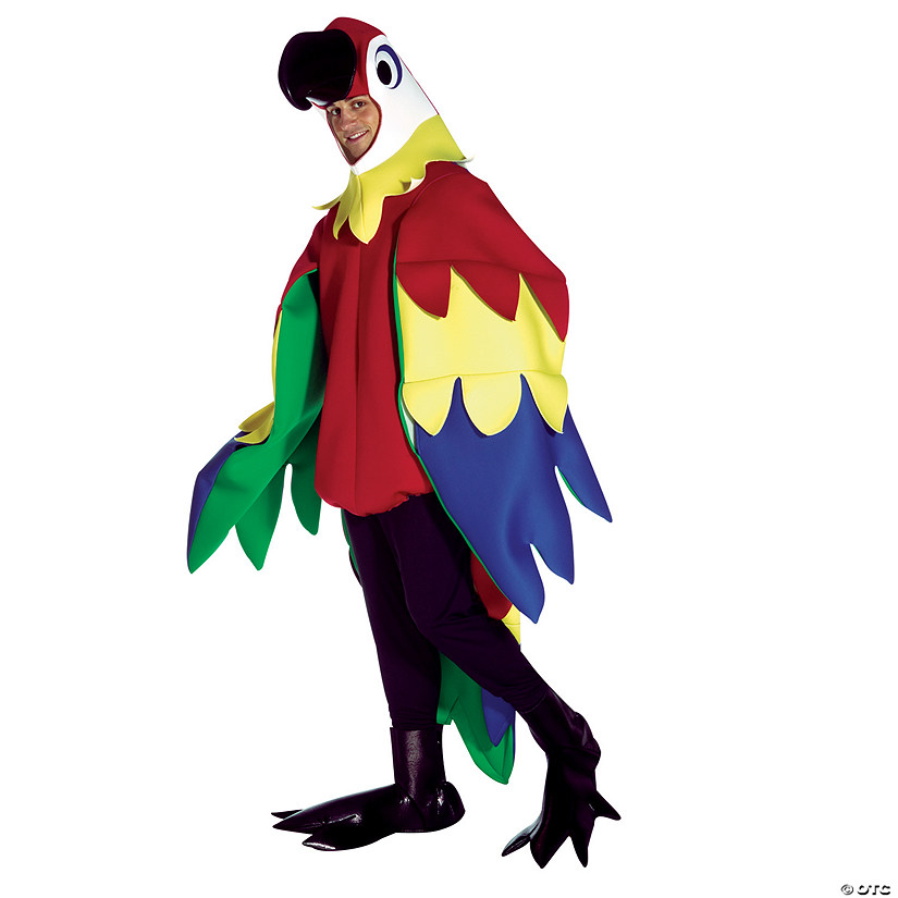 Adults Tropical Parrot Multicolor Polyester Costume - One Size Image