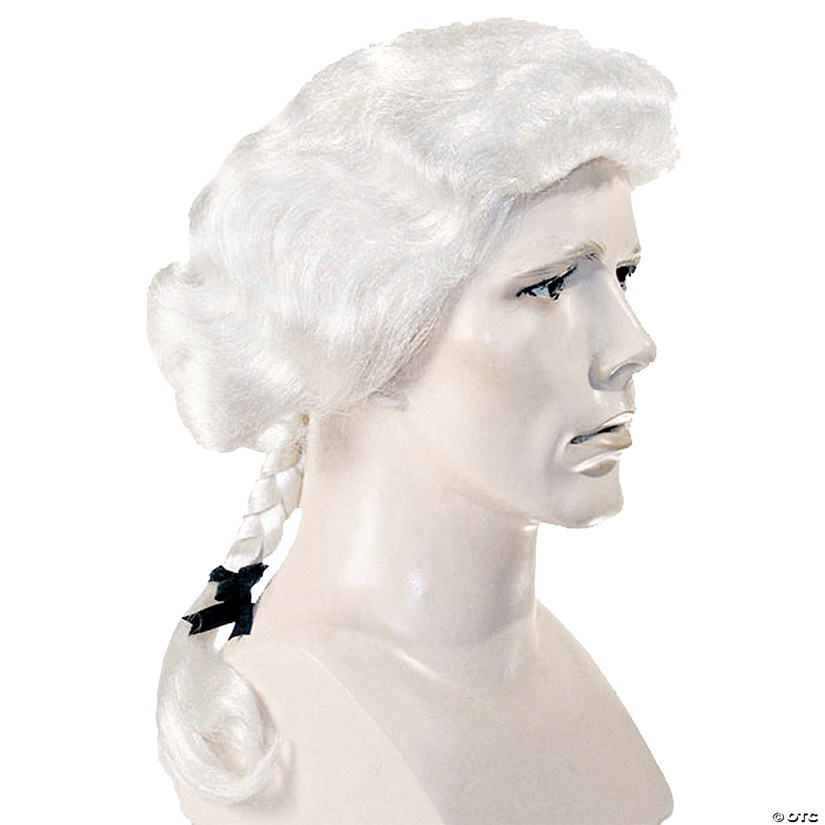 Adults White George Washington Wig Image