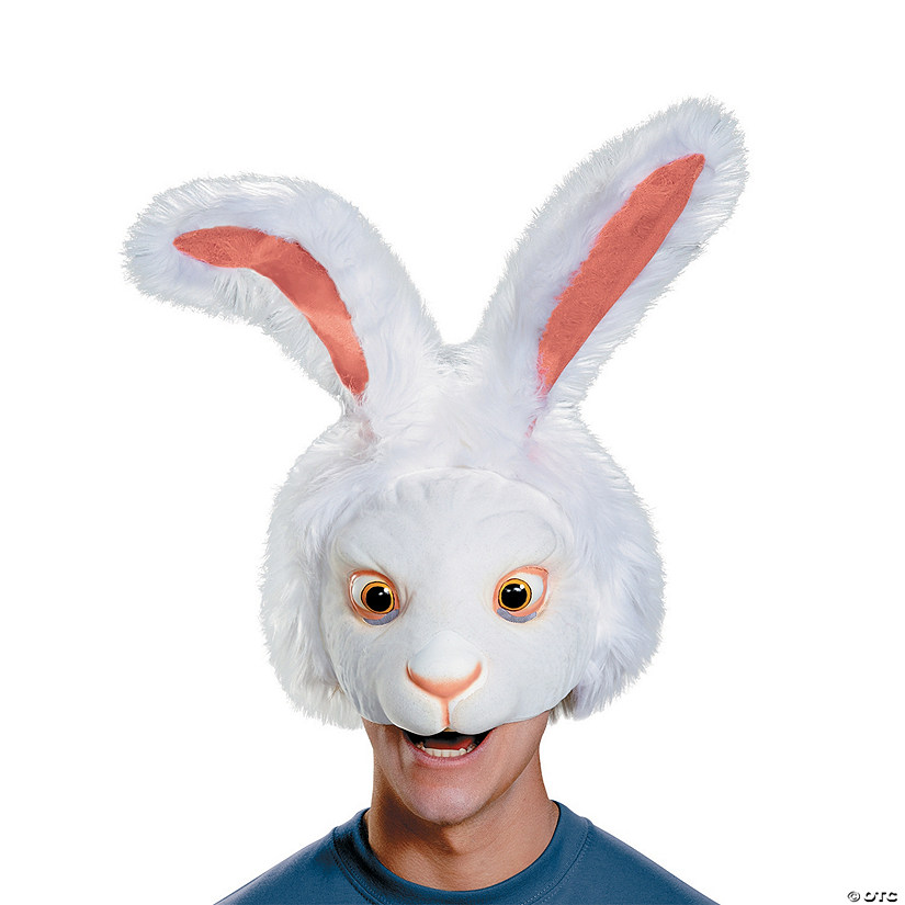 Adults&#8217; White Rabbit Mask Image