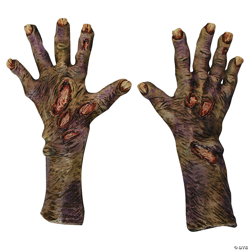 Adult's Zombie Rotted Hands - Large Image