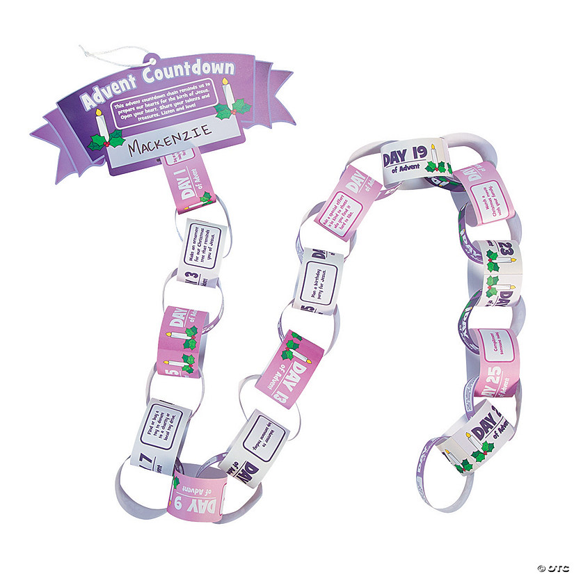 Advent Countdown Paper Chain Craft Kit - Makes 12 Image