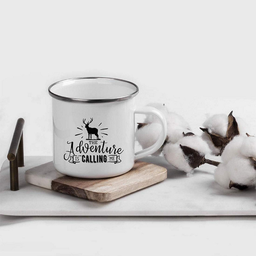 Adventure Awaits Metal Camping Mug Image