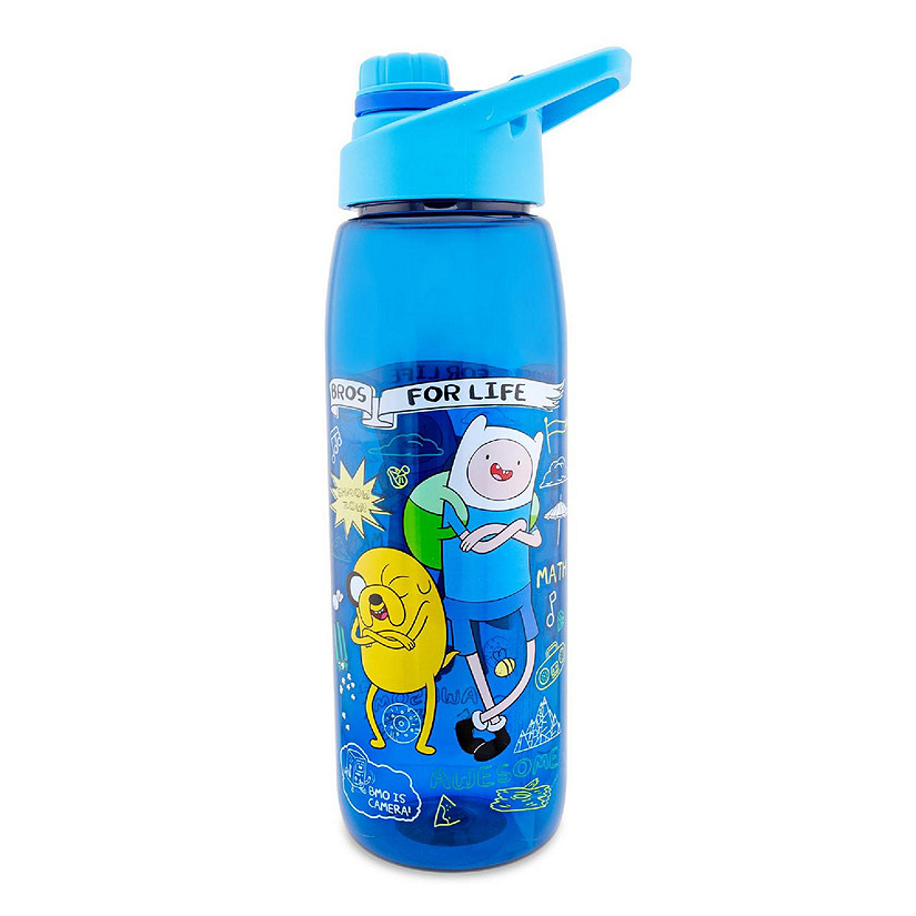 Adventure Time "Bros For Life" Water Bottle With Screw-Top Lid  Holds 28 Ounces Image