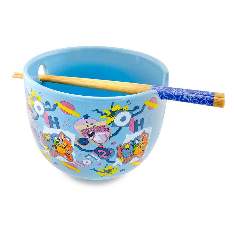 Adventure Time Toss Print 20-Ounce Ramen Bowl and Chopstick Set Image