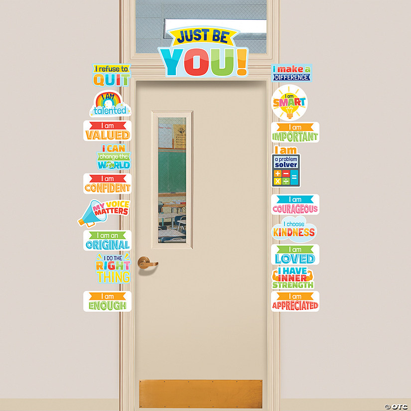 Affirmation Station Cardstock Classroom Door Decorating Kit - 19 Pc. Image