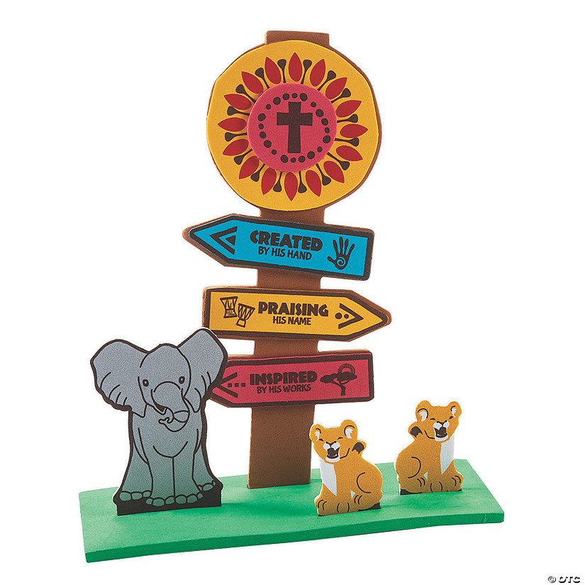 African Safari VBS 3D Directional Stand-Up Craft Kit - Makes 12 Image