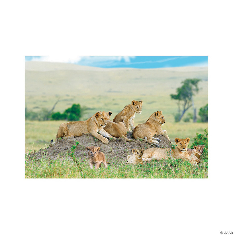 African Safari VBS Lion Backdrop - 3 Pc. Image