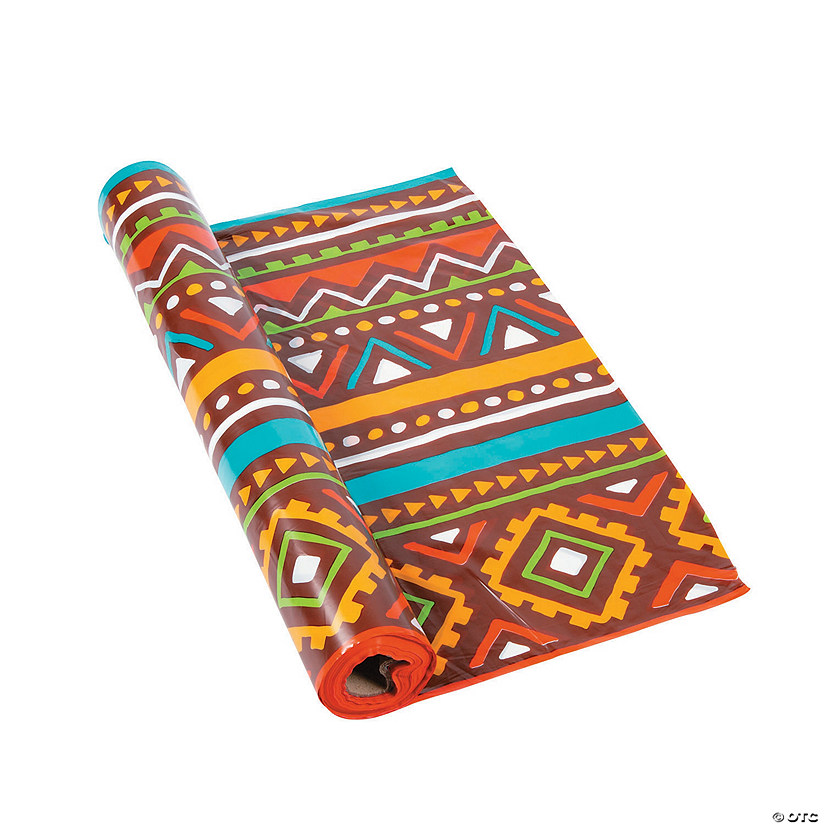 African Safari VBS Plastic Tablecloth Roll Oriental Trading