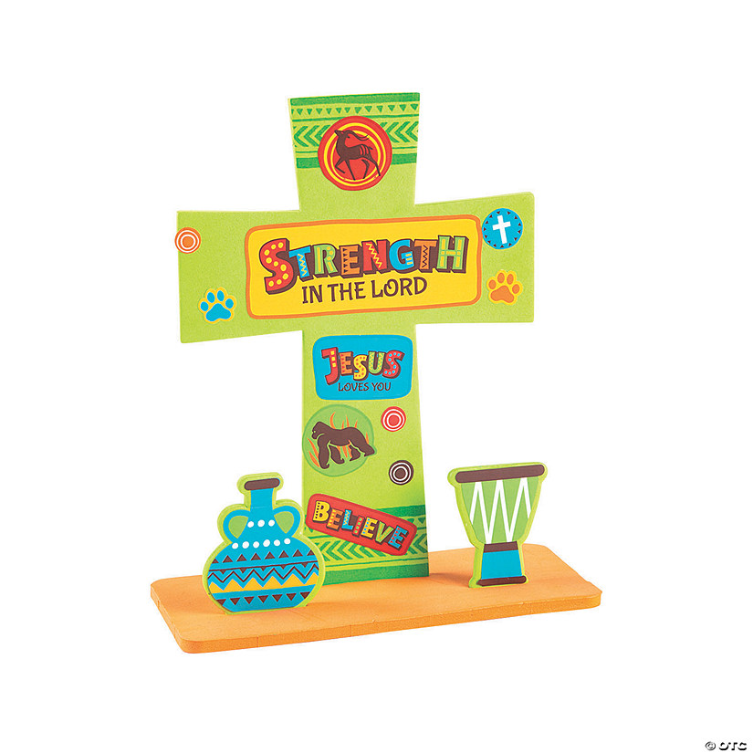 African Safari VBS Stand-Up Cross Craft Kit - Makes 12 Image
