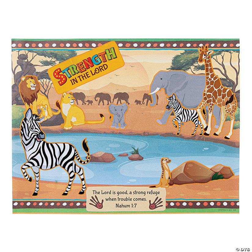African Safari VBS Sticker Scenes - 12 Pc. Image