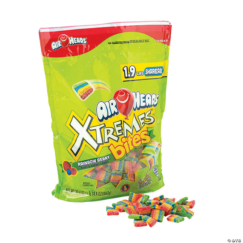 AirHeads<sup>&#174;</sup> Xtremes Rainbow Berry Chewy Candy Bites Image