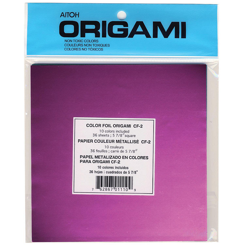 Aitoh Origami Foil Paper Sheets, 36 Sheets Image
