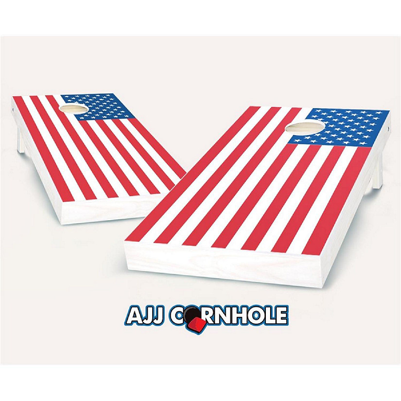 AJJCornhole  American Flag Cornhole Set with Bags - 8 x 24 x 48 in. Image
