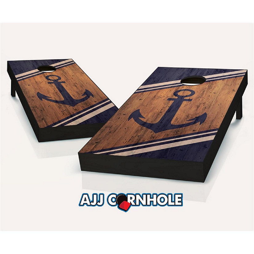 AJJCornhole  Anchor Theme Cornhole Set with bags - 8 x 24 x 48 in. Image