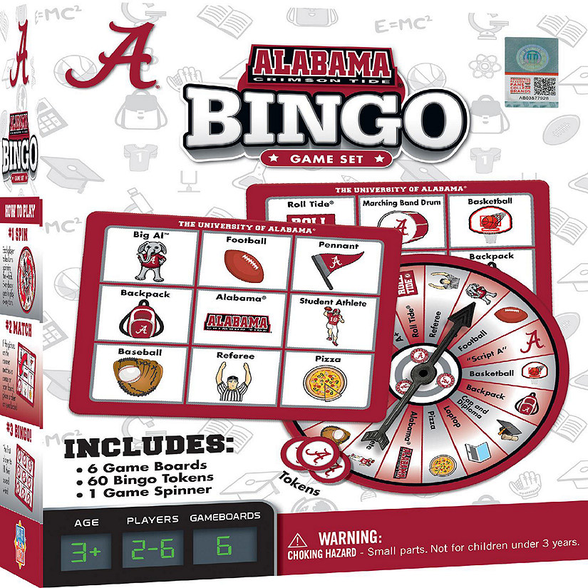 Alabama Crimson Tide Bingo Game Image