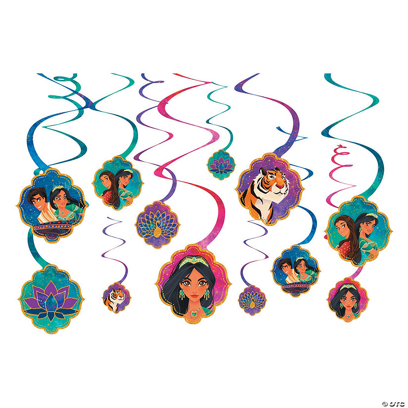 Aladdin&#8482; Hanging Swirl Decorations - 12 Pc. Image
