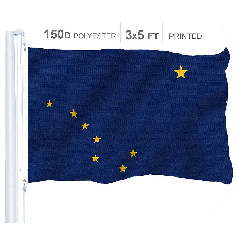 Alaska State Flag 150D Printed Polyester 3x5 Ft Image