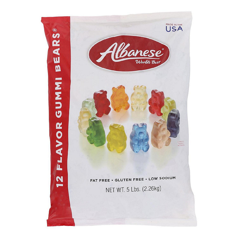 Albanese 12 Flavor Gummi Bears  - Case of 4 - 5 LB Image