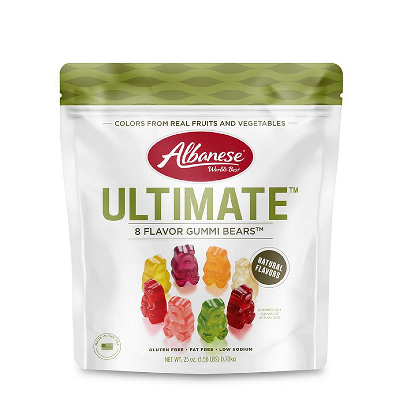 Albanese Confectionery  25 oz Ultimate Assorted Colors Gummi Bears, Pack of 4 Image
